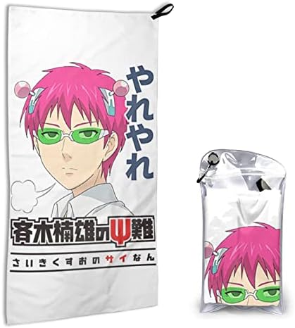 UOGEEP anime A vida desastrosa da toalha de microfibra de Saiki K Secução rápida Super absorvente Toalha de mão macia Moda Toalhas