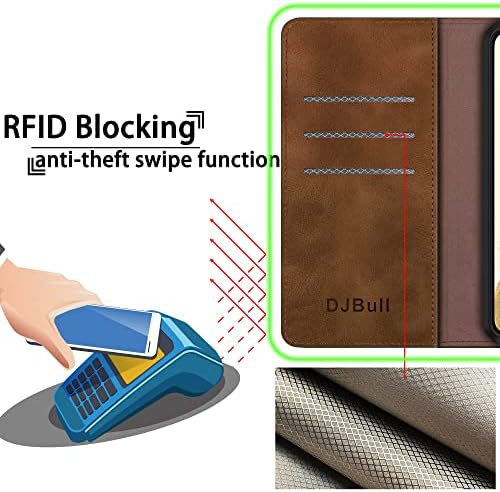 Djbull Samsung Galaxy S20 Fe Case de carteira com 【Blocking RFID】 titular do cartão de crédito, capa de telefone