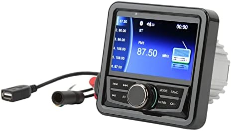Estéreo marinho, receptor de rádio à prova d'água, Digital Display Car Marine Boat Media Player com MP3 MP5 USB AM