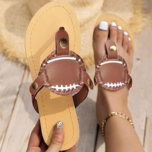 Sandálias de beisebol feminino clipe dedo chinelos planos chinelos de verão chinelos de chinelos sandálias de praia casuais vintage