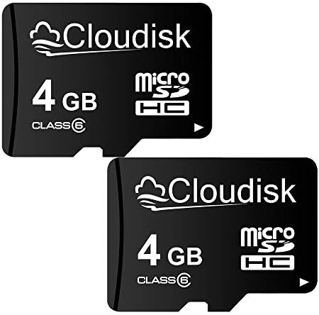 Cloudisk 2Pack 4GB Micro SD Card MicroSD Memory Card Class 6 com adaptador SD