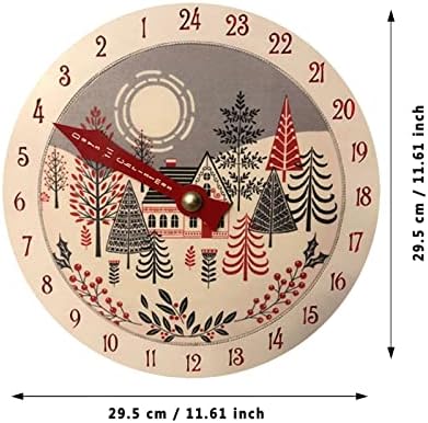 Calendário do advento de Natal 11 polegadas de madeira de madeira contagem regressiva calendário 2022 Natal Casa de boas -vindas
