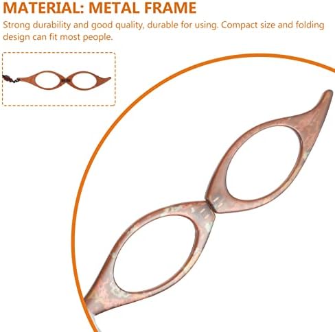 Colar de colar de fomiyes copos de leitura dobrável, 2 pcs 1 conjunto portátil penduramento de óculos de alta definição,