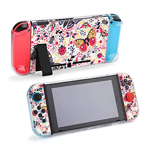 Caso para Nintendo Switch, Flower Butterfly e Bug Cinco Pieces Definir acessórios de console de casos de capa protetores para o Switch