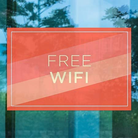 CGSignLab | Janela Wi -Fi -Moderna Livre -Moderna Anexo | 18 x12