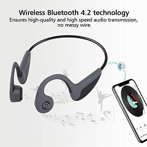 Fone de ouvido, fone de ouvido de condução óssea BT4.2 fone de ouvido estéreo para o telefone celular do celular do