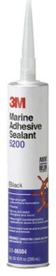 3M 06504 Selante adesivo marinho 5200, preto, 10 onças.