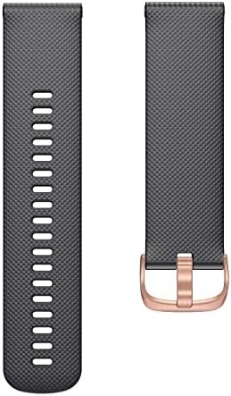 EEOMOIK 20mm Silicone Watch Band para Garmin Venu/Para Garmin Move 3/Style/Luxe Strap Band Bracelet para Garmin Vivoactive