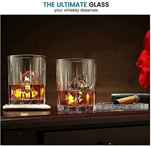 Conjunto casual de 2 copo de cerveja Glass 350ml Whisky Cocktail Liquor Alcool Bourbon Scotch Home Office Kitchen Bar 7.9x9.4cm Mumujin