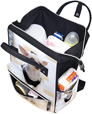 Mochila VBFOFBV Backpack de Bolsa, Bolsas de Nappha Multifuncional Pacote de Viagem, Unissex e Elegante, Chihuahua Branco Animal