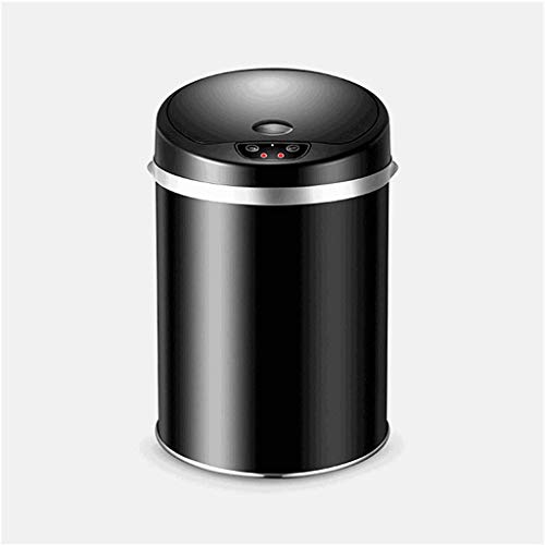 Lixo de indução inteligente czdyuf pode tocar lixo automático em forma de tambor com lata de lixo doméstico de aço inoxidável para a lata de lixo de banheiro da sala de cozinha