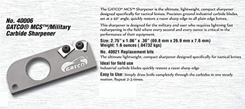 Gatco 40006 MCS Sharpador de carboneto militar