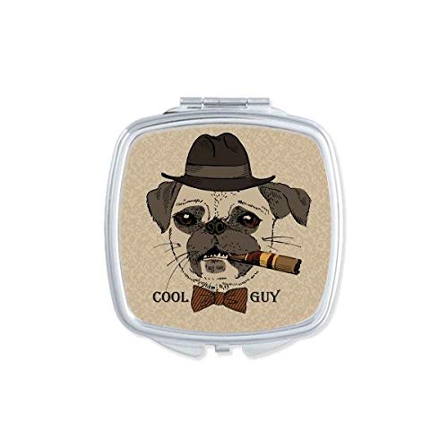 British Style Gentle Smoke Dog e Cigarette Mirror Portátil Compact Pocket Maquia