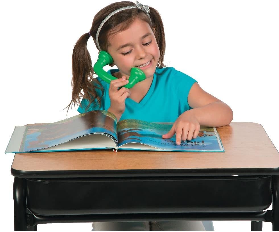 Fun Express Leia para Feedback Auto -auditivo Phones Whisper For Kids, 12 pacote - Auxiliar de ensino de fonoaudiologia - Acelere a fluência de leitura, compreensão e pronúncia para pré -escolares e jardim de infância