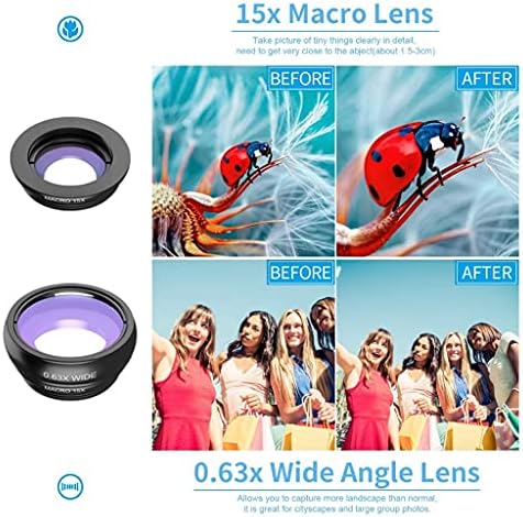 Lente de câmera de telefone celular YDXNY Lens de telescópio telefoto 16x com macro de tripé Fisheye para todos os