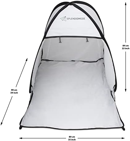 SplendidMode Small Spray Tent - cabine de tinta com ventilação para projetos, artesanato e hobbies - Completo com avental para proteção contra tinta
