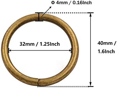 Tianbang Bronze 1,2 Diâmetro interno o anel sem soldado pacote de 15