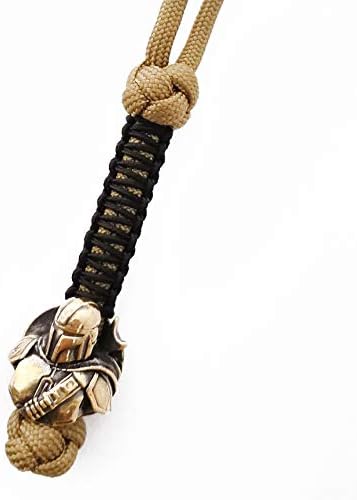 Coob edc paracord faca cordão com metal sólido de metal solto exclusivo Cavaleiro pendente, coleção de guerreiros. Mão feito de paracord personalizado