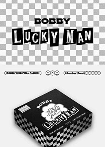 Ikon Bobby Man Lucky Man 2ª Versão completa do kit de álbum Air-kit+2p Título capa+13p Conjunto de fotocard+Botões de Pin-Back