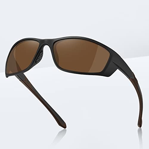 Óculos de sol esportivos polarizados de Ofwin para homens que dirigem o ciclismo de pesca que corre os óculos de sol UV Proteção