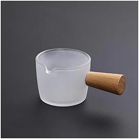 Molho de barco único Jarro de leite de vidro com alça com manipulação prato multifuncional prato pequeno gabine de café de