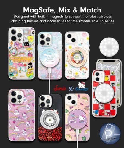 Sonix X Sanrio Caso para iPhone 12 / iPhone 12 Pro | Compatível com Magsafe | 10ft Drop testado | Hello Kitty adesivos