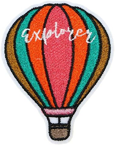 JPT - Explorador de balão de ar quente Appliques bordados Ferro/costurar em Patches Badge Patch de logotipo fofo