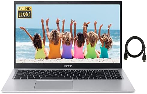 Acer Aspire 5 laptop fino | 15.6 Exibição Full HD IPS | 11ª geração Intel I3-1115G4 Processador | Intel UHD Graphics | 8 GB RAM | 256 GB SSD | Windows 11 Home no modo S | TWE HDMI CABE