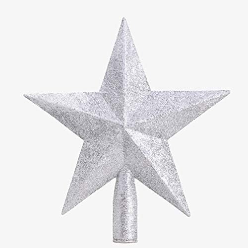 Besportble Christmas Decor Glitter Christmas Tree Star Topper, Mini estrela de 7,9 polegadas GLITTERED PAR