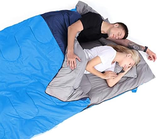 Oaskys Saco de dormir de acampamento - 3 Temporada Chear e Fria clima - verão, primavera, outono, leve, impermeável para adultos e crianças - equipamentos de equipamento de acampamento, viagens e ao ar livre