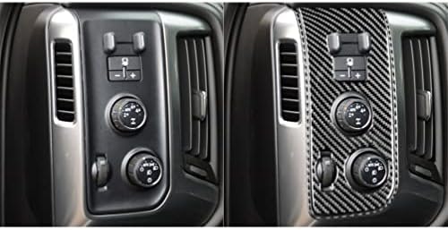 Tampa do adesivo de adesivos de fibra de carbono Compatível com Chevrolet Silverado 1500/GMC Sierra 1500 2014-2018