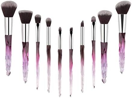 Dxmrwj 10 pcs estilos de maquiagem em pó de maquiagem Bush Bush Brush Tool Cosmetic Crystal Handle Brush Kits de escova