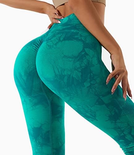 FitNexx Women Feminleless High Caist Tummy Control Workout Scrunch Yoga Leggings Smile Butt Butt Pants