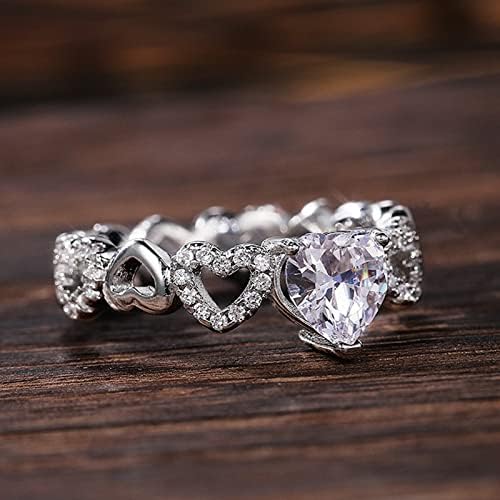 Anéis de polegar ajustáveis ​​para mulheres Love Heart Diamond Ring Copper Hollow Hold Ring Full Love Fashion Water Rings Diamond Twig Ring
