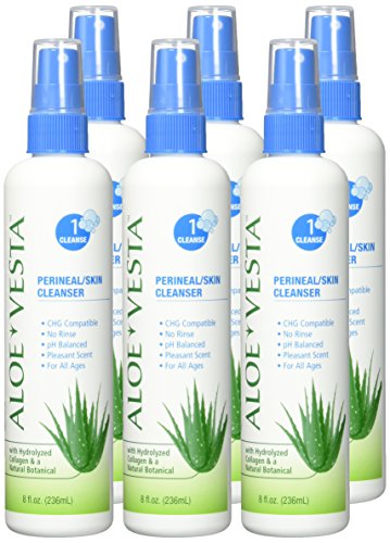 Aloe Vestaâs Cleanser Perineal/Skin, garrafa de 8 oz - pacote de 6