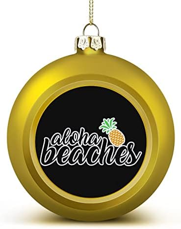 Aloha praias de abacaxi bola de Natal pendurada ornamentos xams decoração de árvore para festa de férias