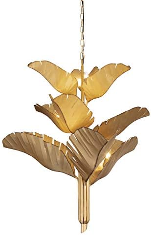 Varaluz Banana Leaf 9 Lustre de luz - ouro