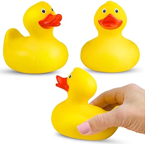 Tribello grande pato de borracha amarelo para banho / piscina brinquedos para crianças - pato de borracha flutuante, - 4 ”polegadas
