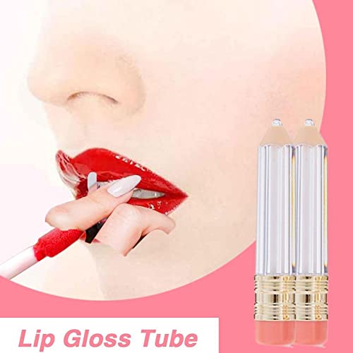 Tubos de brilho labial lápis, tubos de brilho labial vazio DIY, recipientes cosméticos recarregáveis, tubos de brilho labial