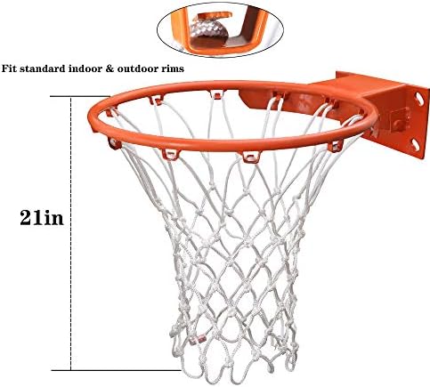 A substituição da rede de basquete para uso pesado Hopino se encaixa em arco de basquete padrão para 12 loops internos ou externos,