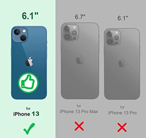 Shields Up projetado para iPhone 13 estojo, capa de carteira minimalista com suporte de cartão, tampa à prova de choque Slim