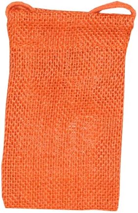 Premier embalagem AMZN-B97003 12 Contagem de sacolas de estopa de trama natural, 3 por 5 polegadas, laranja