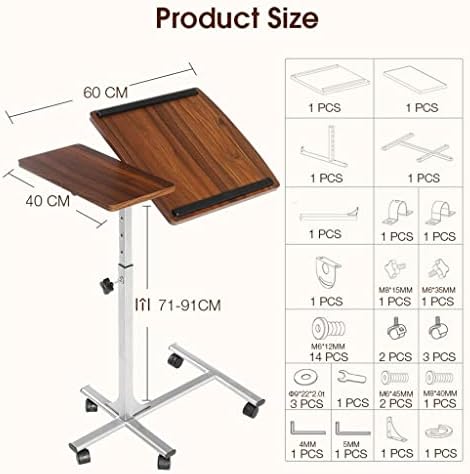 FZZDP Desk da mesa de mesa altura de laptop portátil ajustável Gire a mesa da cama de laptop Home Office Lift Computer Standing Desk