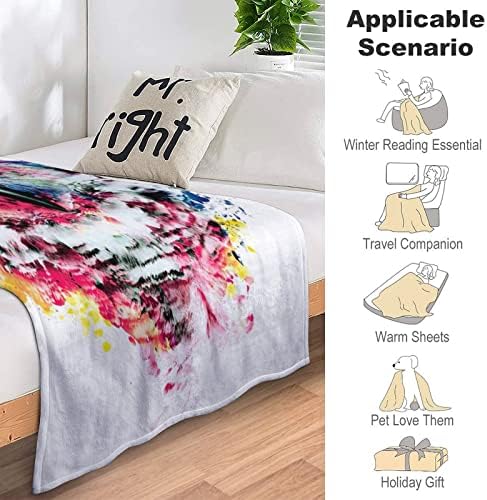 Cobertor de coruja, cobertor macio de flanela macia, cobertores aconchegantes para cama, sofá, sofá, viagem e arredores de 50 x40 polegadas