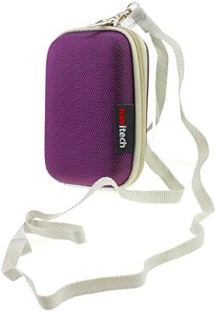 Navitech Portable portátil Purple Hard Hard Resistant Mp3 / Mini Dab FM Digital Player Radio Case / Capa Compatível com o Imperial