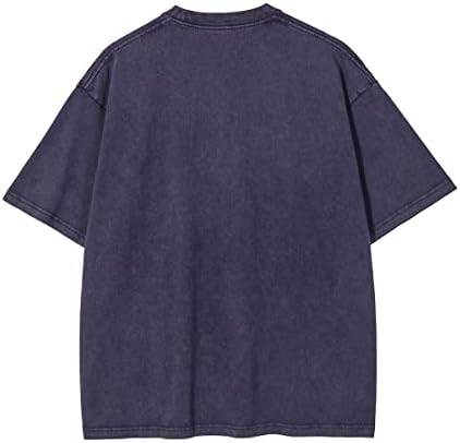 Aelfric Eden Mens Cotton Wash camisetas sólidas camisetas de tamanho unissex de luva curta