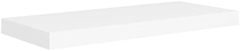 Prateleiras de parede flutuantes de Vidaxl 4 PCs brancos 23,6 x9.3 x1.5 mdf