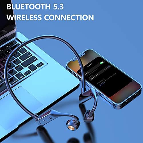 Fones de ouvido Byikun Bluetooth, fones de ouvido sem fio, fones de ouvido de condução óssea Bluetooth 5.3, fones de ouvido de exercícios,