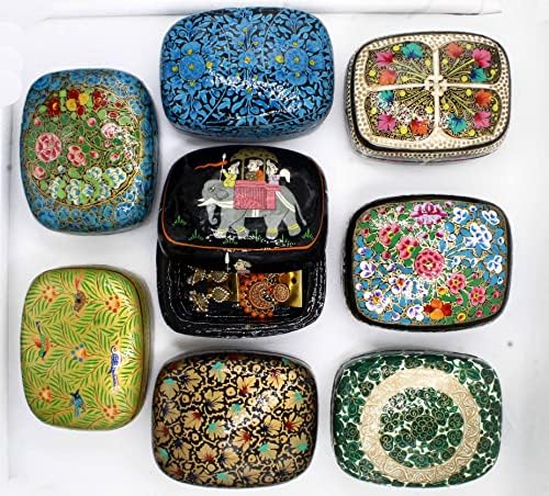 Caixa de armazenamento de bracelete de joalheria de joalheria pintada à mão Caxemira