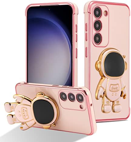 Ralevo para Samsung Galaxy S23 Plus Caso Caso de Astronauta 6D Astronauta Com Função de Luxo Caso de Luxo Caso Slim Fit Soft
